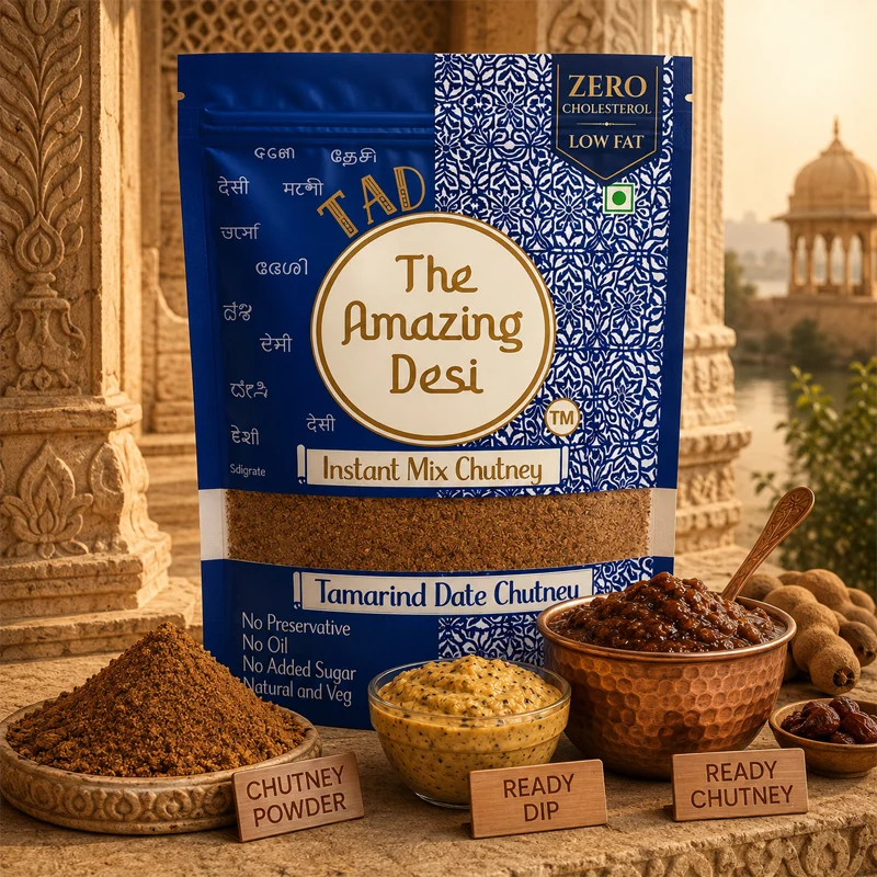 Tamarind Date Instant Chutney Powder Khatti Meethi Imli Chutney 100gm Sweet Tangy Natural Vegan