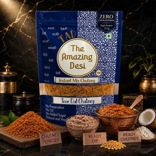 Toor Dal Instant Chutney Powder Authentic Idli Dosa Pudi 100gm South Indian Natural Vegan