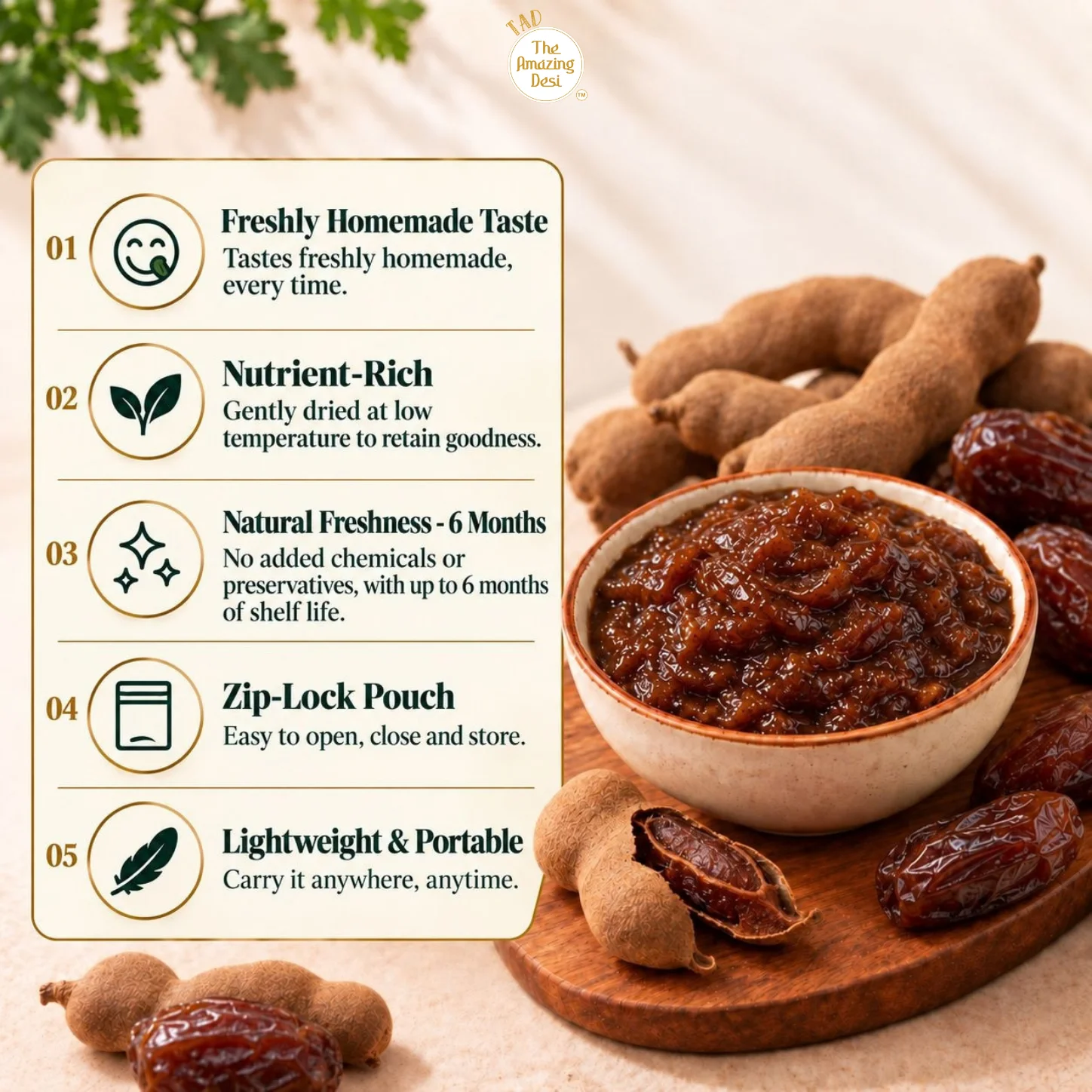 TAD - Tamarind Date Instant Chutney Mix Combo | Pack of (2 x 100g) - Image 3