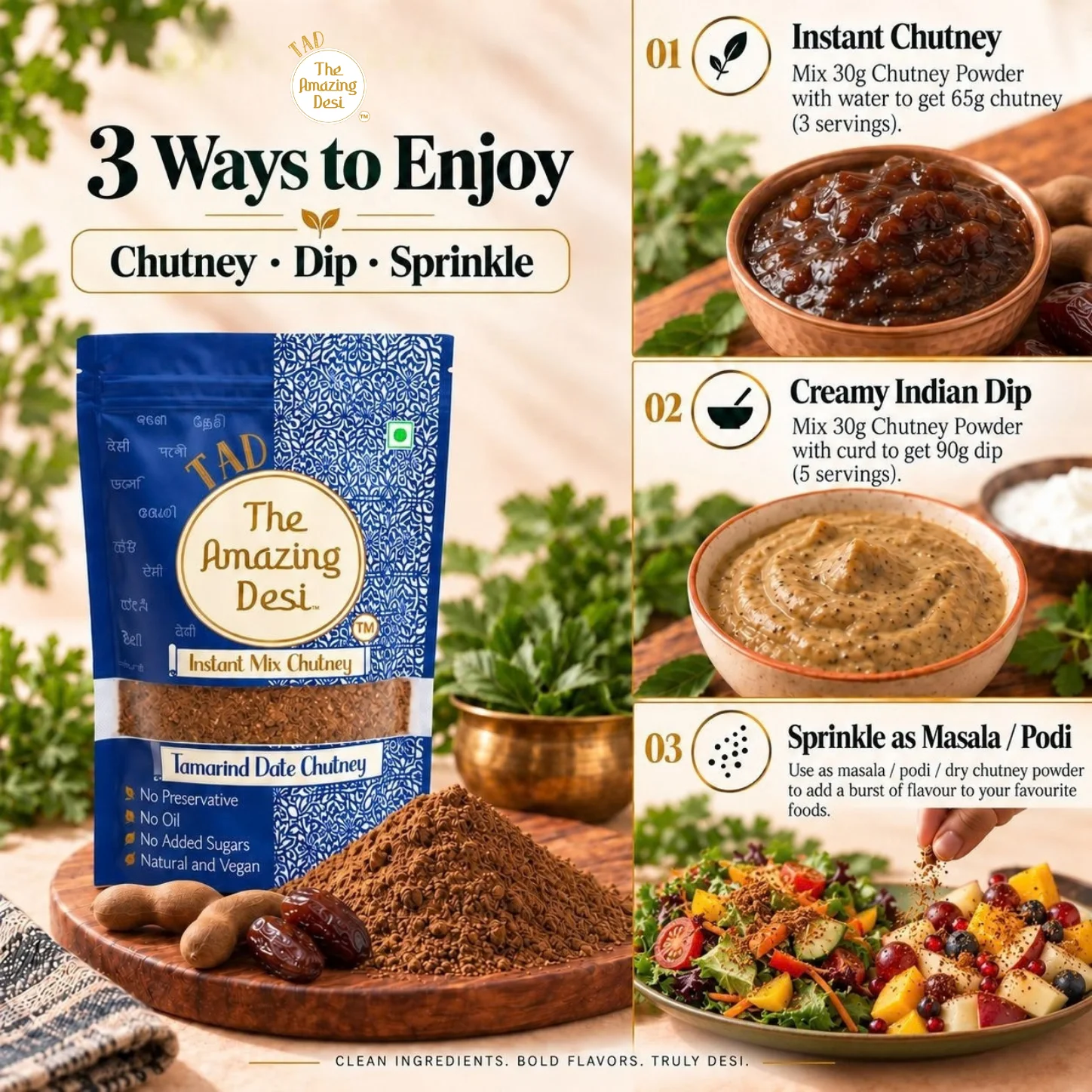 TAD - Tamarind Date Instant Chutney Mix Combo | Pack of (2 x 100g) - Image 4