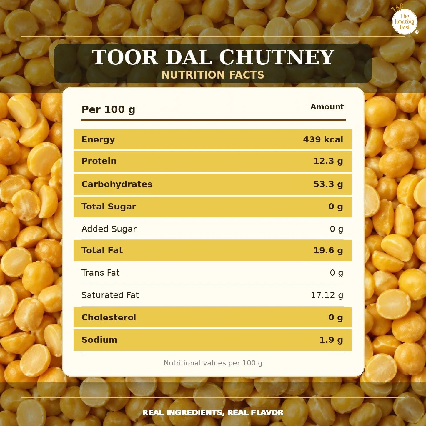 TAD Toor Dal Instant Chutney Mix – 30g | Idli/Dosa Pudi | 3 In 1 Mix - Image 9