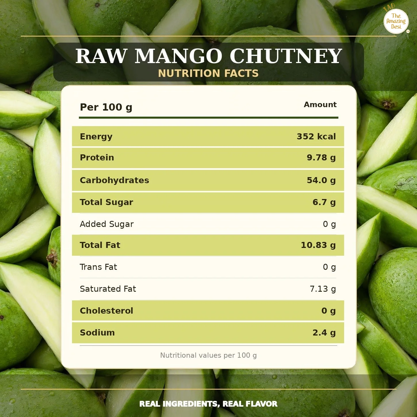 TAD Raw Mango Instant Chutney Mix – 100g | Kaccha Aam Thecha | 3 In 1 Mix - Image 9