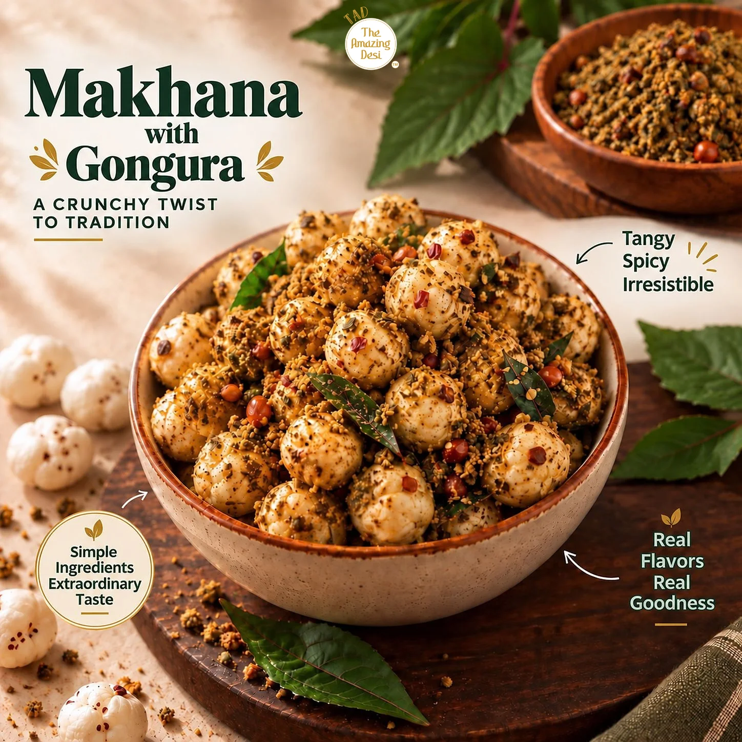 TAD Gongura Chutney Instant Chutney Mix – 100g | Authentic Gongura Pachadi | 3 In 1 Mix - Image 5